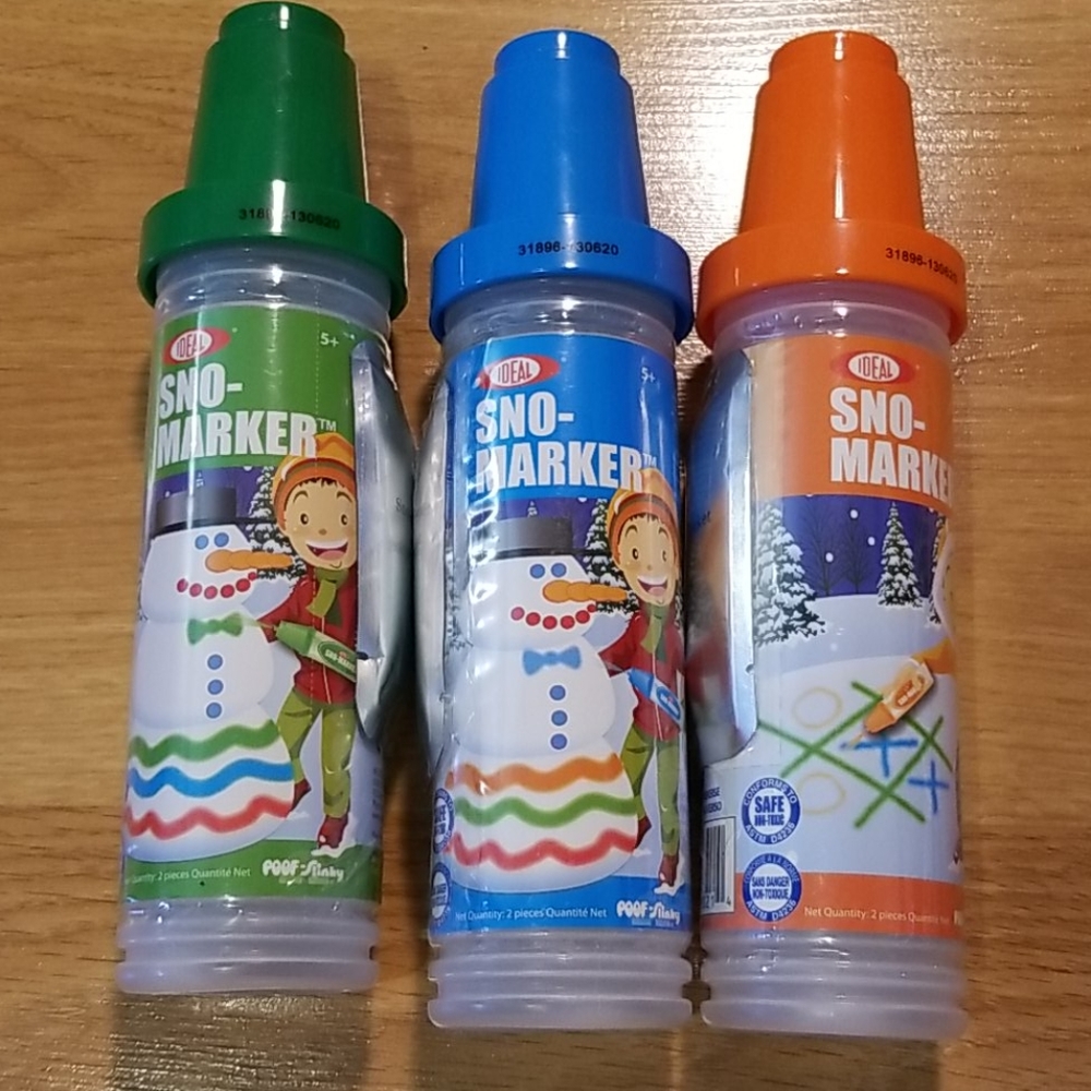Snow-Markers, blue, green & orange, play in snow❄